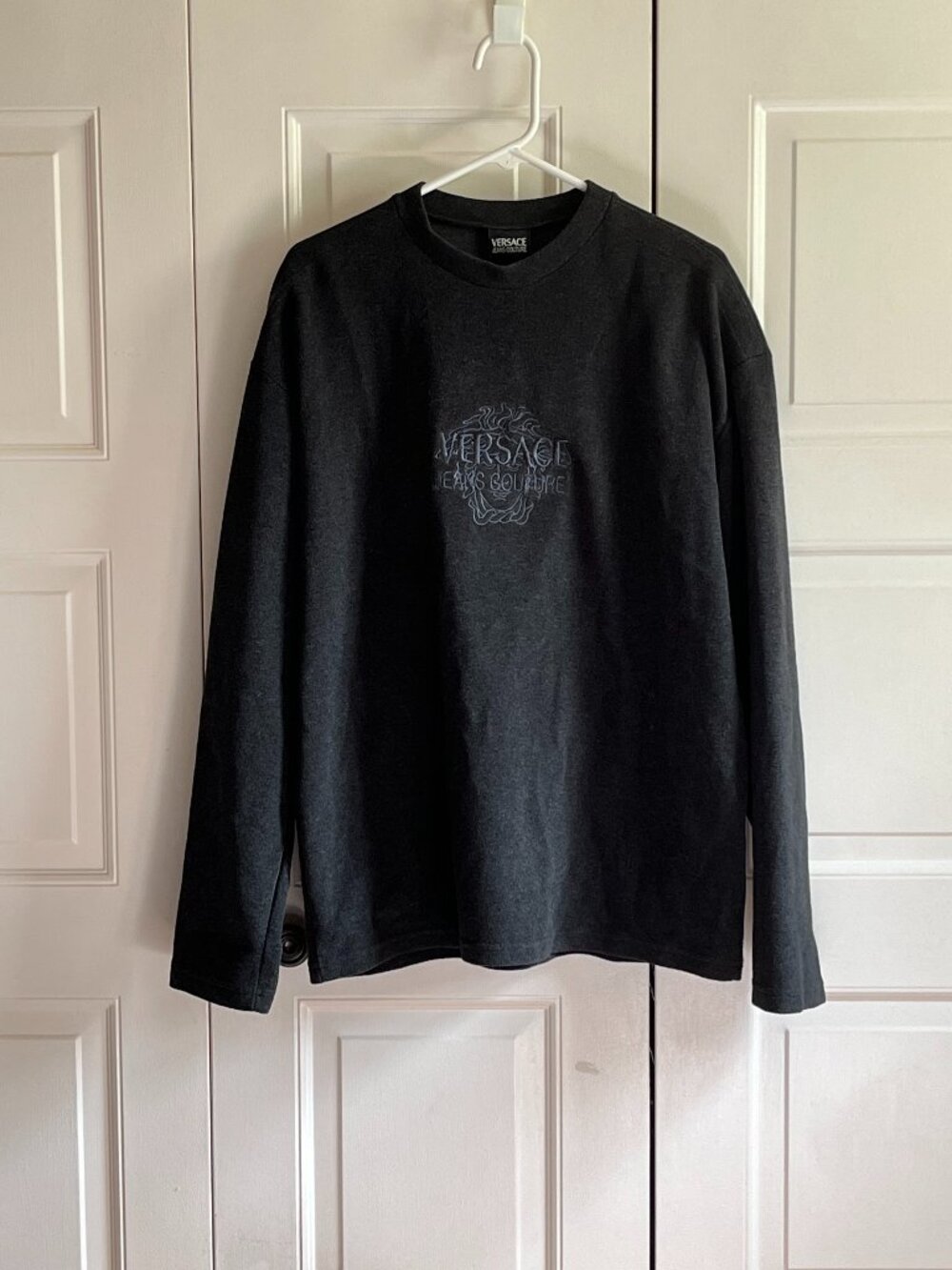 Vintage Versace Jeans Couture Sweatshirt - Tonal Medusa Logo XXL